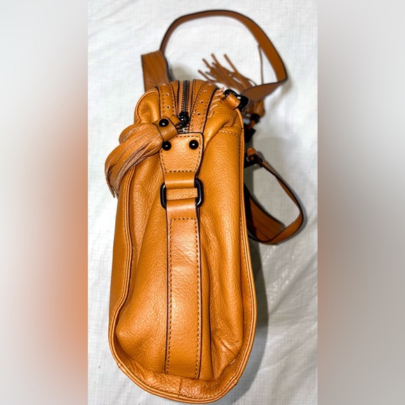 Aimee Kestenberg April Vintage Y2K New Tan Brown Leather Shoulder cross bag - Picture 6 of 10